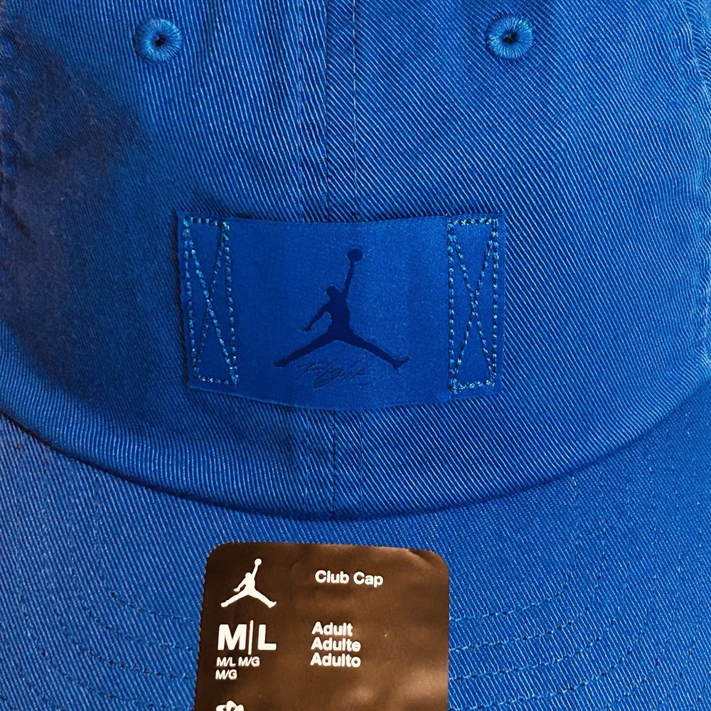 Nike Air Jordan Club Cap Size M/L Blue Patch Flight  New